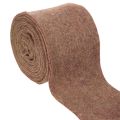 Floristik24 Kétszínű filcszalag gyapjúfilcből, 100% gyapjú, lila/barna, 15cm x 5m