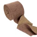 Kétszínű filcszalag gyapjúfilcből, 100% gyapjú, lila/barna, 15cm x 5m | Floristik24.hu