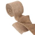 Filc szalag, kétszínű, méteráru kreatív projektekhez, barna/fehér, 15cm x 5m | Floristik24.hu