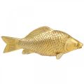 Floristik24 Dekoratív hal arany színű szobor állványra Halszobor, kicsi, 18 cm