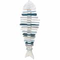 Floristik24 Tengeri hal dekoráció uszadékfából, kék, fehér L70cm