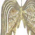Floristik24 Karácsonyi dekoráció angyalszárnyak, fém dekoráció, akasztható szárnyak arany színű, antik megjelenés H29,5cm SZ28,5cm