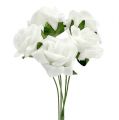 Floristik24 Habrózsa Ø 3,5cm fehér 48 db