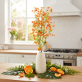 Művirág orchidea ág narancssárga filigrán szobadekoráció 110cm 3db | Floristik24.hu