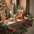 Dekoratív fekvő őzgida figura asztaldísznek, 8 cm, 6 darab | Floristik24.hu