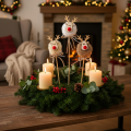 Dekoratív rénszarvas figura pompon karácsonyi cövekek 24cm 12db | Floristik24.hu