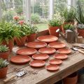 "Linda" terrakotta alátét Ø12cm - 44cm, 1db | Floristik24.hu
