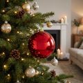 Karácsonyi labda közepes műanyag piros 20cm | Floristik24.hu