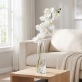 Mesterséges orchidea művirág fehér Ø6,5-8cm 77cm | Floristik24.hu