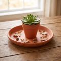 Mediterrán alátét, terrakotta kerámia tál Ø10,7cm | Floristik24.hu