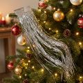 Tinsel ezüst karácsonyfadísz partidekoráció 50×40cm 2db | Floristik24.hu