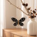 Wall Art Butterfly Deco fekete fehérarany fém 15cm | Floristik24.hu