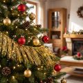 Tinsel Gold Világos aranyfa függő karácsonyi L50cm | Floristik24.hu