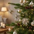 Csillagok csillámos pezsgővel 11,5cm 4 db | Floristik24.hu