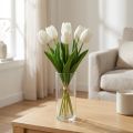 Fehér tulipán dekoráció Real Touch Művirágok Tavaszi 49cm 5 db | Floristik24.hu