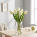 Dekoratív tulipánok Művirágok Fehér krém 20cm 6 db | Floristik24.hu