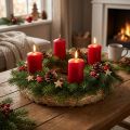 Természetes szalmakoszorú 35 cm, koszorúalap díszkoszorúkhoz, adventi koszorúhoz és egész éves dekorációhoz, 10 darabos készlet | Floristik24.hu