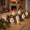 Kerámia Mikulás figura, piros-fehér, 6,4cm – Ünnepi karácsonyi dekoráció – 6 db | Floristik24.hu