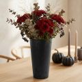 Asztali váza Váza Fekete műanyag antracit Ø15cm H24cm | Floristik24.hu
