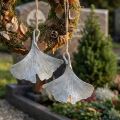 Sírdísz ginkgo levél akasztható 10cm 3 db | Floristik24.hu