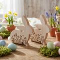 Nyuszi fa ülővirágmintás natúr fehér 24×24cm 2 db | Floristik24.hu