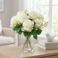 Műrózsák Művirág csokor Rózsák Fehér Pick 42cm | Floristik24.hu