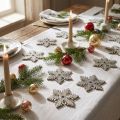 Hópehely fa 4cm világos arany csillámmal 72 db | Floristik24.hu