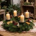 Gyertyatartó adventi fém bedugásához fekete Ø8cm 4 db | Floristik24.hu