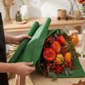 Virágkötő krepp papír sötétzöld 50x250cm | Floristik24.hu