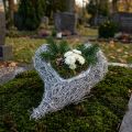 Szőlőszív mosott fehér 16cm x 21cm 1db | Floristik24.hu