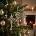 Díszkulcs antik ezüst felakasztására 10cm 3 db | Floristik24.hu