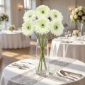 Gerbera műfehér 62cm 6 db | Floristik24.hu