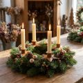 Gyertyatartó gyertyák Adventi csillag barna Ø9,5cm 4db | Floristik24.hu