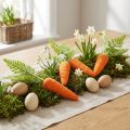 Sárgarépa dekoráció sárgarépa bolyhos narancs zöld H23cm 8 db | Floristik24.hu