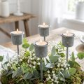 Plug-in gyertyatartó Shabby Chic szürke Ø3cm H8,5cm 8 db | Floristik24.hu