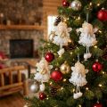 Angyal medálfa dekoráció Karácsonyi dekoráció H13,5cm 4 db | Floristik24.hu