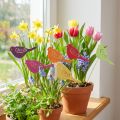 Tavaszi dekoráció virágdugók fa madárdísz 28cm 18 db | Floristik24.hu