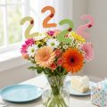 Számdugók születésnapi 2 virágdugók fa 27,5cm 16 db | Floristik24.hu