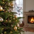 Nagy díszcsillagok akasztásra, 24 cm, bogyós csillámpor, karácsonyi dekoráció, 6 db-os készlet | Floristik24.hu