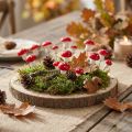 Mini légyölő galóca dróton piros fehér díszgomba Ø2cm 48 db | Floristik24.hu