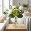 Mesterséges hortenzia, virágdísz, selyemvirágzöld L44cm | Floristik24.hu