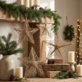 Star Jute Natural Rusztikus Mikulásvirág 30cm 4db | Floristik24.hu