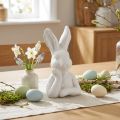 Húsvéti nyuszi figura kopott elegáns nyúl, gondolkodó fehér 11×9×20,5 cm | Floristik24.hu