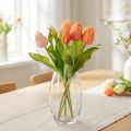 Műtulipánok tavaszi dekorációhoz, nappaliba és konyhába, élethű megjelenéssel, 30 cm, 7 darab | Floristik24.hu