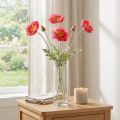 Pipacsok mesterséges rózsaszín művirágok Ø6-7cm L78cm 3db | Floristik24.hu