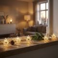 LED fénylánc csillagok mikro LED időzítő belül fehér 1,90m | Floristik24.hu