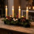 Gyertyatartó fekete, gyertyatartó adventi koszorú 40cm H8cm | Floristik24.hu