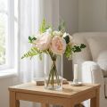Műrózsa csokor, selyem virágcsokor, rózsák csokorban, műrózsa csokor rózsaszín L28cm | Floristik24.hu
