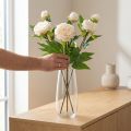 Hosszú műpünkösdi rózsa művirág krém 70cm 3 db | Floristik24.hu