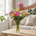 Üvegváza kúpos virágváza átlátszó Ø10cm H20cm | Floristik24.hu